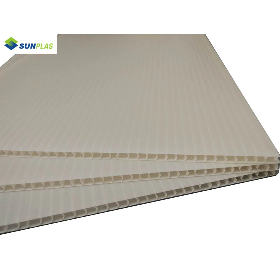 Wholesale/Supplier 6mm Thick Low MOQ White Custom PP Hollow Corrugated Plastic Sheet