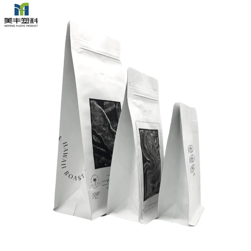 Kundenspezifischer Druck Kaffee Tee Pulver Antistatisch Brown Kraft White Paper Verpackung