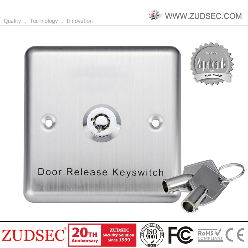 Stainless Steel Emergency Release Metal Push Button Key Switch for Access Control System Door Lock /Gate and Door