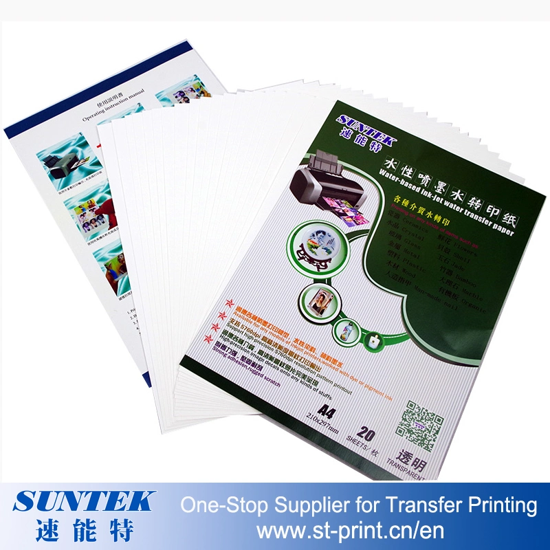 A4 Inkjet Water Slide Decal Paper Transparent /Light Color