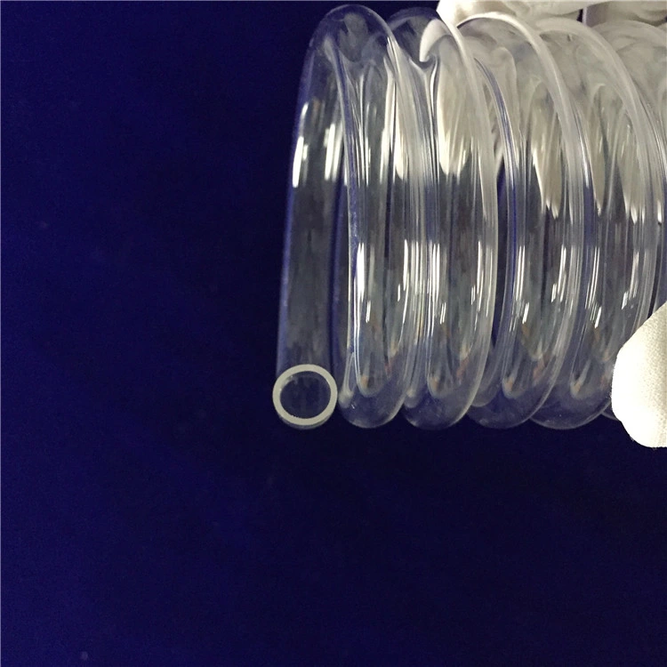 High Purity Further Processing Spiral Clear Quartz Glass Coiling Tube