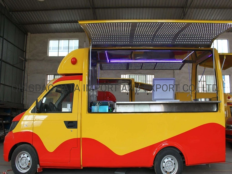 Multifunción Popular Camión Mini expendedoras de alimentos de la calle Van