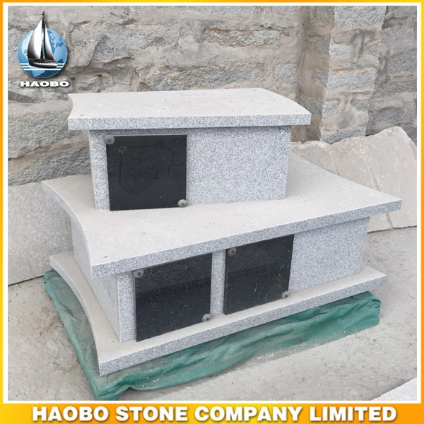 Black Granite Two Niches Columbarium for Memorial