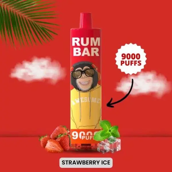 Rum Bar 9000 Puffs E Cigarette RGB Lights recargable desechable VAPE Wape Pen Hookah 9K Vapes Puffbar