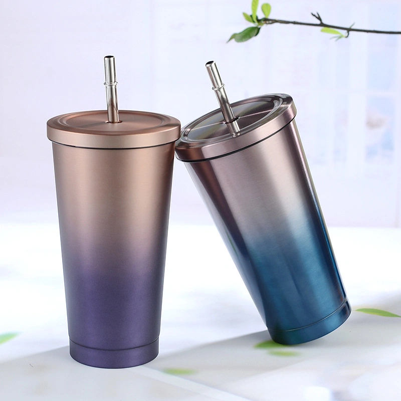 Copo para impressão com logótipo OEM inquebrável colorido Café Iced iridiscente personalizado Caneca