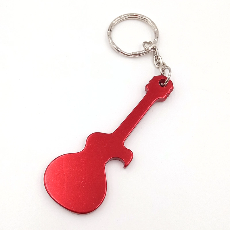 Guitar Shaped Beer Opener Aluminum Alloy Bottle Opener Keychains Handy