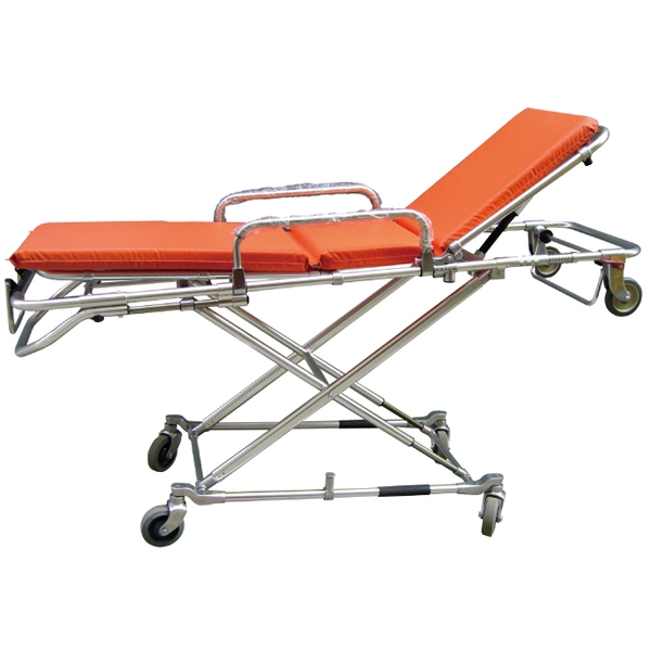 Factory New Design Hospital Adjustable Emergency Ambulance Foldable Stretcher