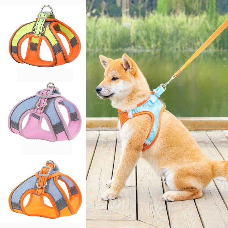 Chihuahua Pug Small Medium Puppy Dog Walking Lead Leash Pet Cat Harnesses Vest Reflective Dog Harness and Leash Set