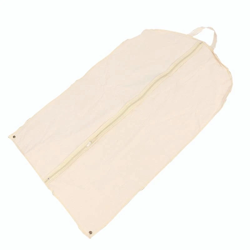 Costume blanc gros personnalisé de luxe couvrir 100 % de la nature des sacs de vêtements pour les vêtements de coton