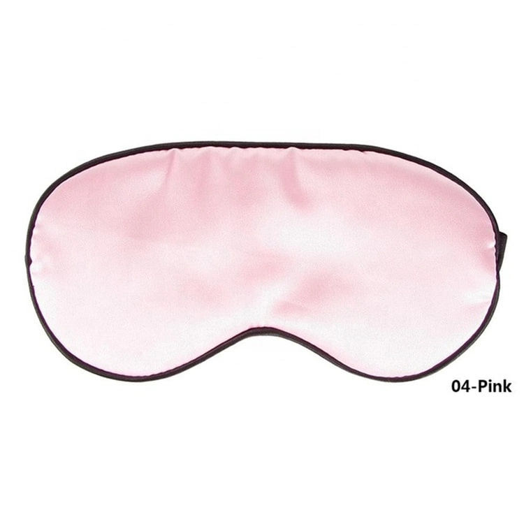 Custom Logo Luxury Sleeping 100% Mulberry Silk Sleep Full Eye Mask Pink