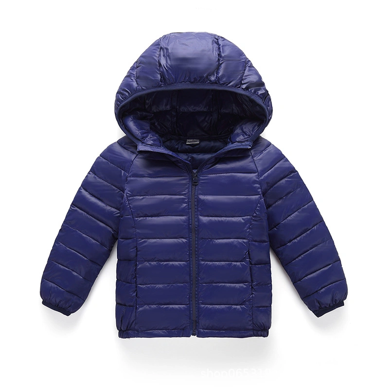 Custom Design Logo Wholesale/Supplier Cheap Polyester Cotton Nylon Light Weight Padding Down Puffer Winter Fashion Plain Infant Toddler Baby Kids Children Coat Jacket