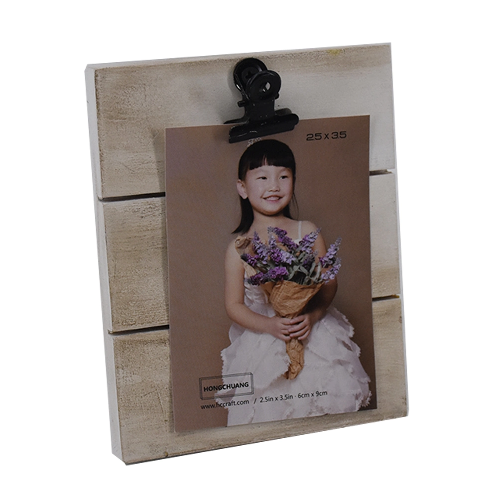 Home Decoration Tabletop Wooden Mini Clip Frame