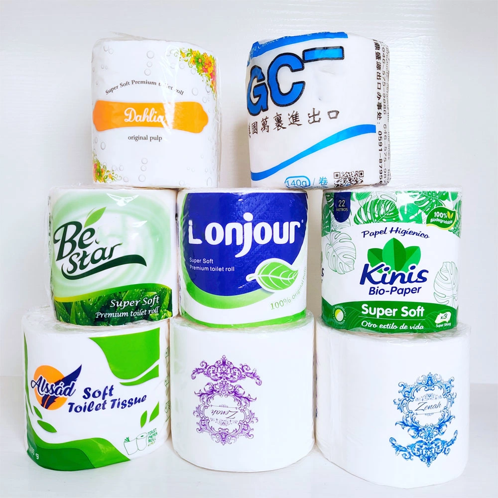 Hot Sale Customized Logo Manufacture Price Economic Packing 2/3ply Toilet Paper Roll Bathroom Tissue for Household/Hotel/Restaurant Bathroom