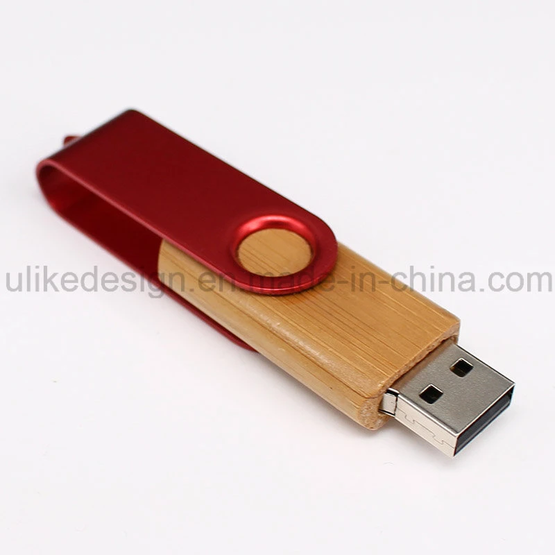 Promotional Swivel Customized USB Flash Drive/Pen Drive Wooden and Metal USB Pen Drive/USB Disk/USB Pen Stick