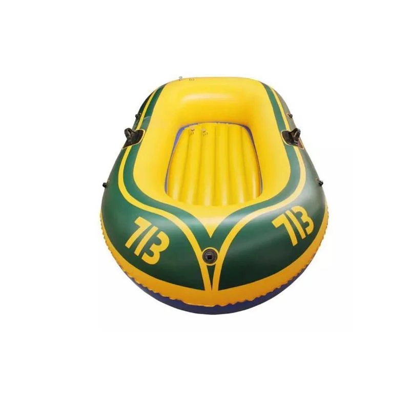 Coque en PVC bateau d'aviron avec pompe manuelle extérieur gonflable Bateau de pêche