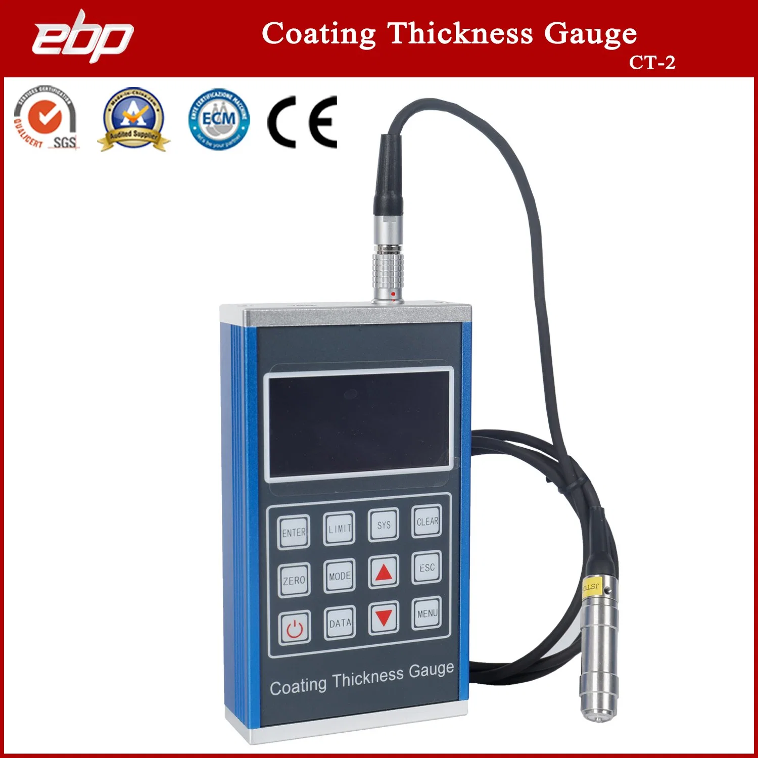 Best Portable Digital Coating Thickness Gauge CT-2 Meter