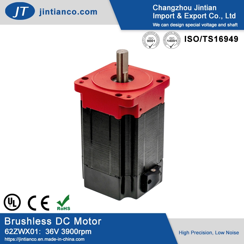 62mm 24V 36V Brushless DC Pm Motors Fan Motor Option for Brake, Controller, Gearbox Integrated