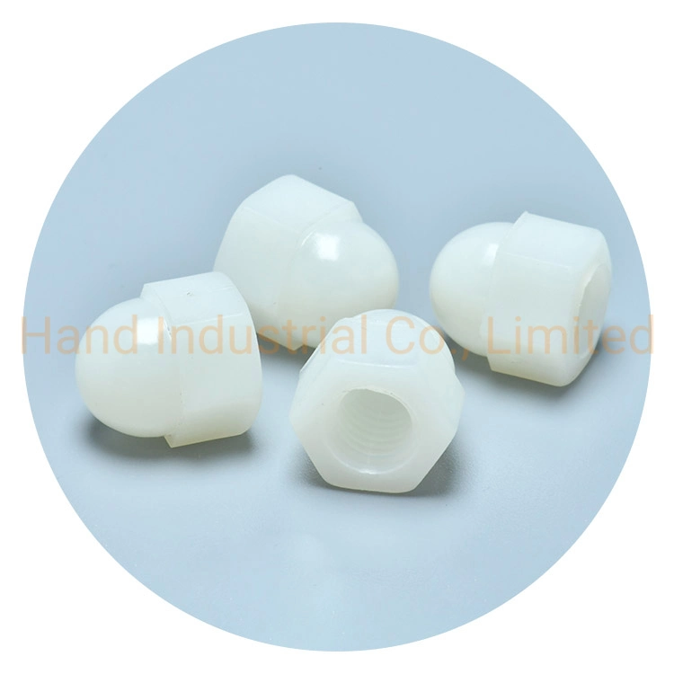 High quality/High cost performance  Plain White Plastic Dome Head Lock M2.5 Hexagon Shape Cap Nut