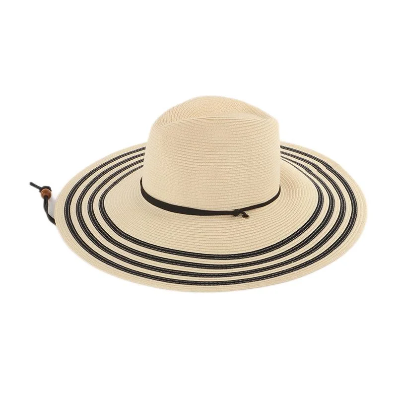 2023 Moda Wholesale paja plana salvavidas Sombreros paja plegable a medida Sombrero de Panamá para mujeres