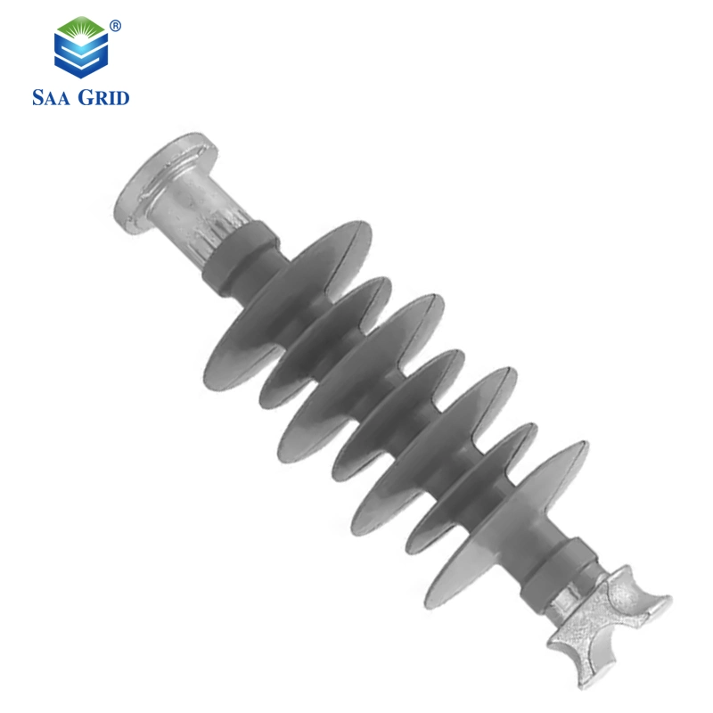 35kv Durable Composite Line Post Polymer Pin Insulator with Insulation Core Silicone Rubber Shed