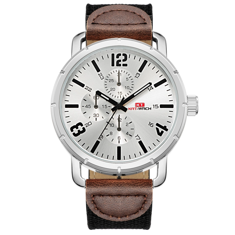 Mens Watches Top Luxury Brand Waterproof Sport Wrist Watch Quartz Military Genuine Leather Watch