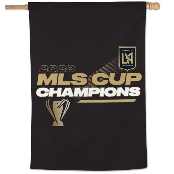 La Copa MLS Champions campeón de la Copa MLS 2022 MLS Audi Cup Champs La FC VERTICAL Bandera en el campo Alquiler de banner para MLB NFL NBA NHL MLS