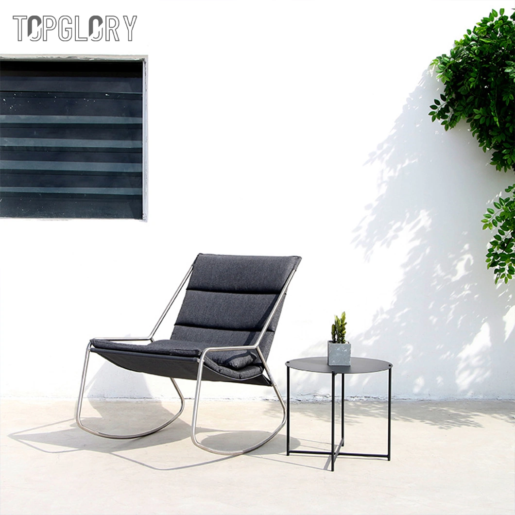 Nuevo diseño de tubo de acero inoxidable serie Textilene ocio al aire libre muebles Tumbonas Chaise