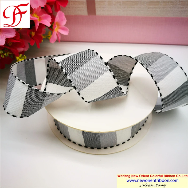 100% Polyester Color Woven Gingham Ribbon for Gifts/Wedding/Wrapping/Party Decoration/Christmas/Packing/Garment/Bows/