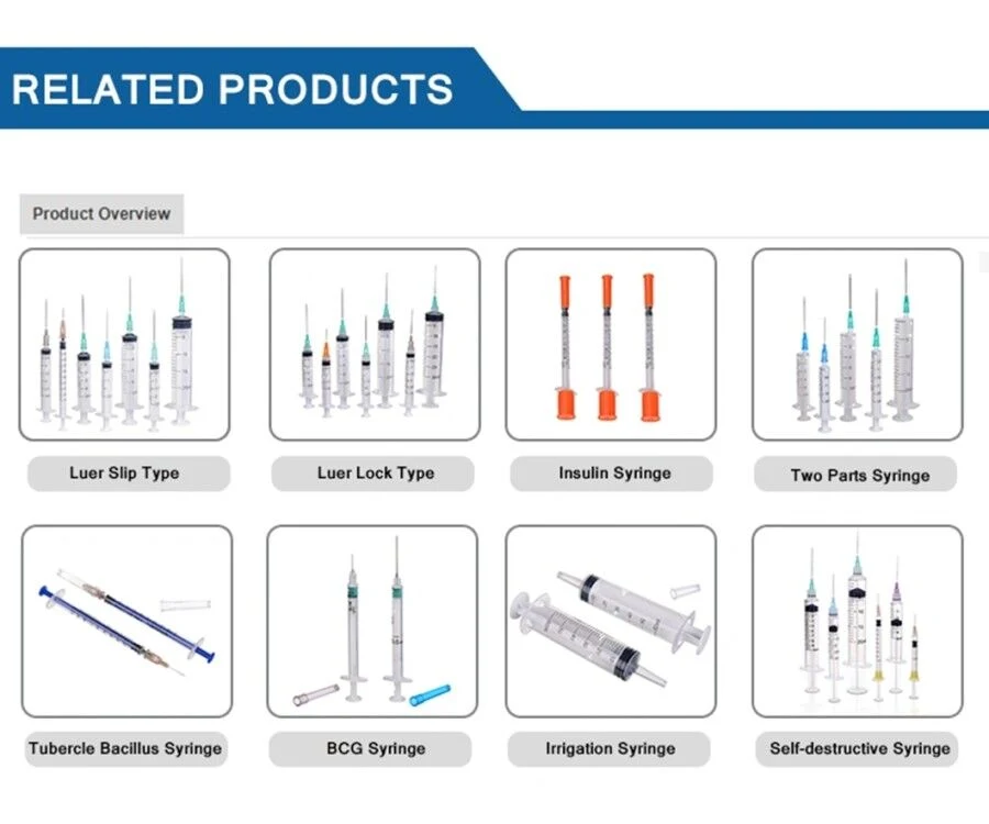 Disposable Self-Destruct Sterile Vaccine Syringe Medical