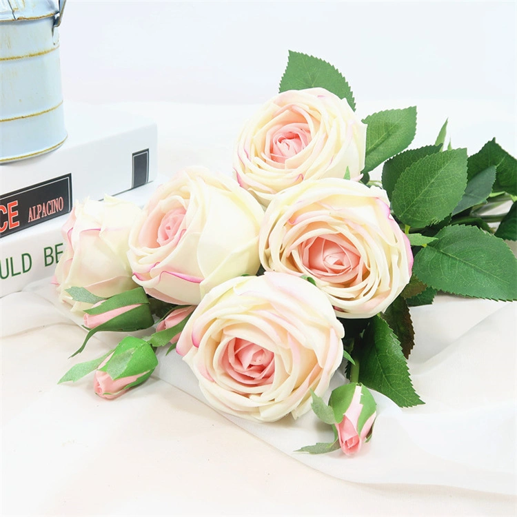 Wholesale High Simulation Faux Artificial Silk Roses Real Touch Flowers