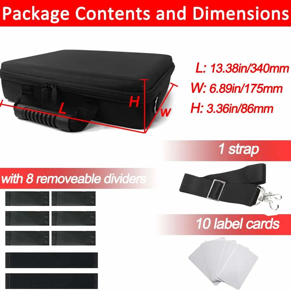 OEM EVA Hard Portable Travel Protective Case for Card Games Hold up to 1600 Cards with 6 Moveable Dividers Storage Bag