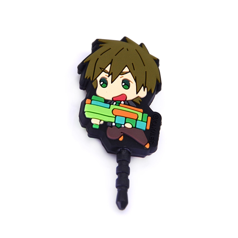 Fabrik Maßgeschneiderte Kunststoff Cartoon Anti Staub Zubehör Hersteller Angepasst Gummi niedlich Anime Film Mobile Charm Bespoke weich PVC-Zelle Staubdichtes Telefonstecker