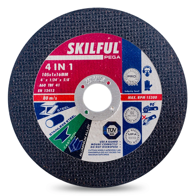 Skilful 105X1X16mm Inox Cutting Discs for Rubber