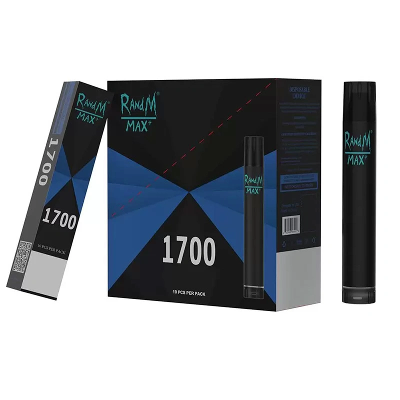 Authentic Randm Max Plus 1700 Puffs Disposable/Chargeable Vape Pen E Cigarette with Adjustable Airflow 1100 Battery 6ml Pre-Filled Pod Smoking Max+ Vap