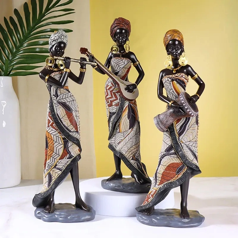 Creative Home Exotic Doll African Character Decorative Resin Handicraft