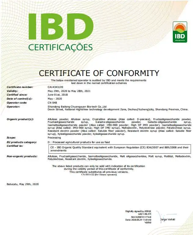 Açúcar natural alternativa baixa ingestão calórica edulcorante Isomalto-Oligosaccharide alimentos de alta qualidade Aditivos Dp3 OMI em pó