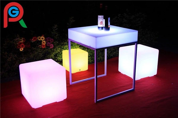 Outdoor Decorative Illuminated Color Light LED Cube Seat for Sales