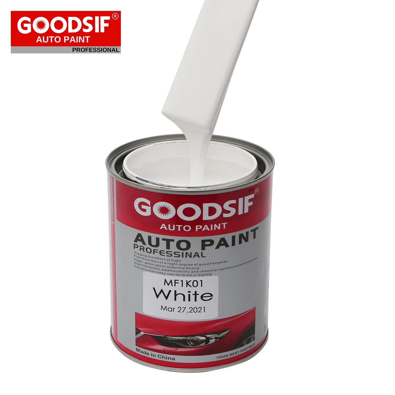 1K 2K solide Basis Auto Farbe Lieferanten anpassbare Automobil Metallic Autoklack Wrap Zubehör Auto Refinish Lack Farbe