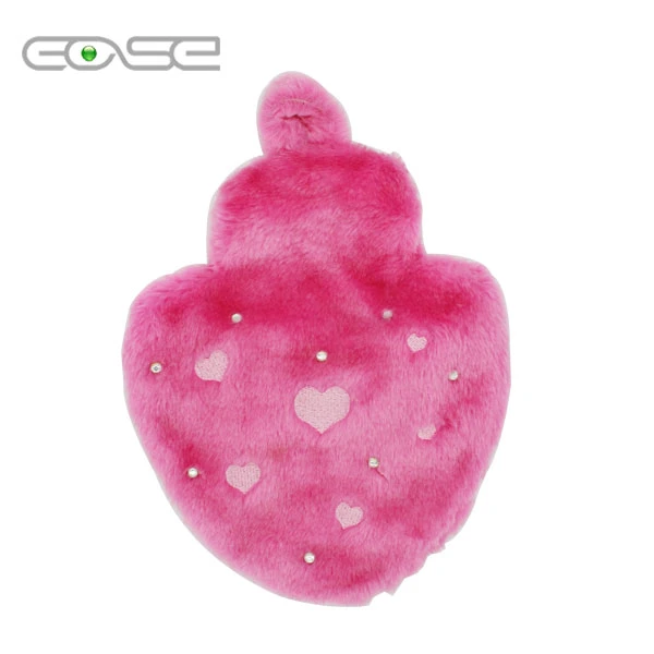 Hot Water Bottle Hot Water Bag with Fur Cover Microwave Heating Bottle Hot & Cold Therapies