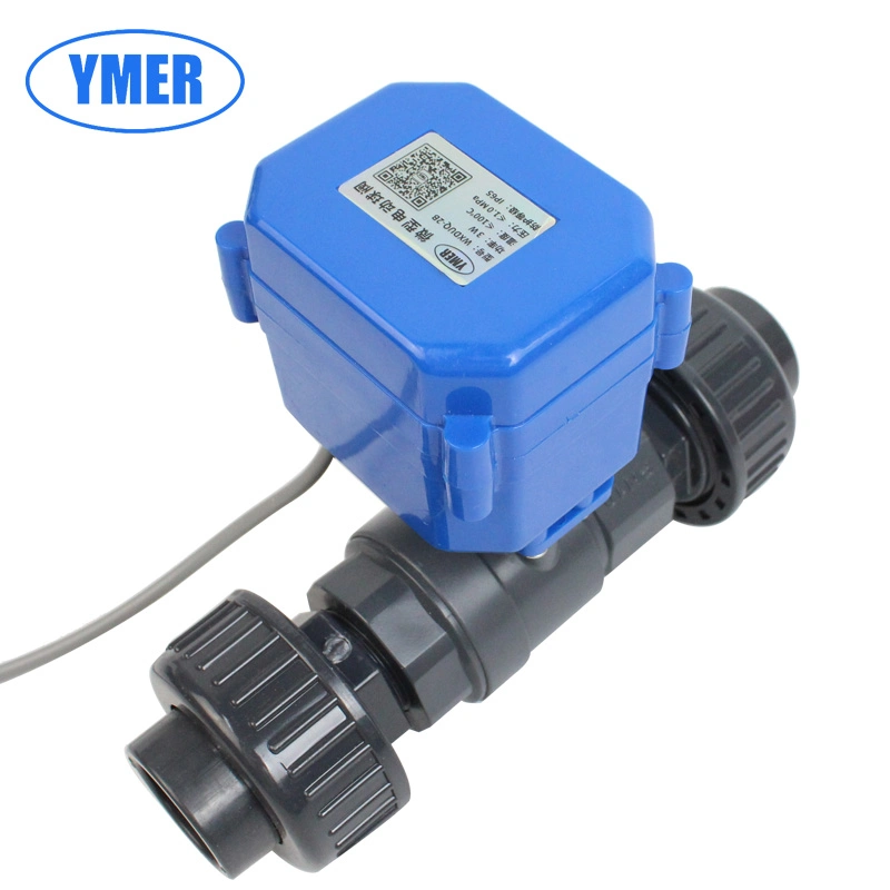 AC24V DC24V UPVC Plastic Motorized Control Ball Valve