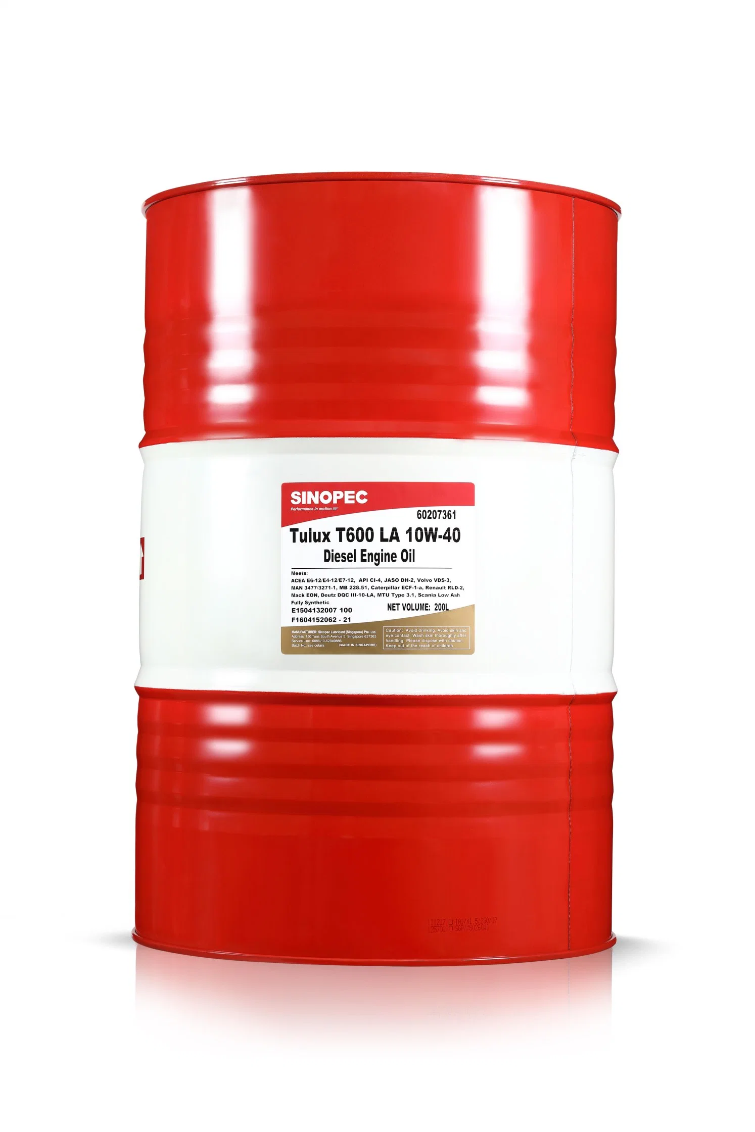 Sinopec Cj-4 Diesel Engine Oil Base Grease Lubricant for Industry Auto and Car