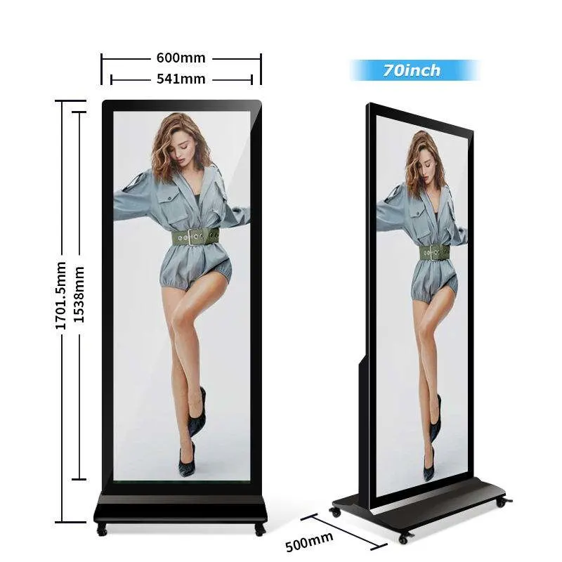 Ultradünner Standbildkiosk Für Werbung 70/75/86 Zoll Im Vollbildformat Digital Signage und Displays