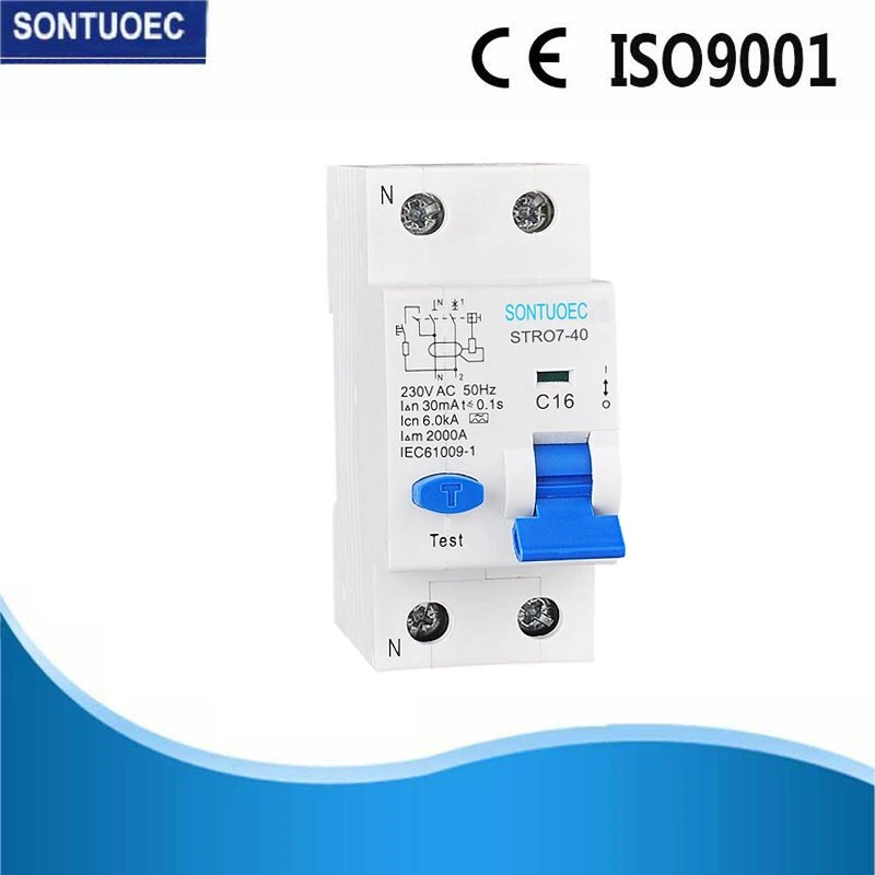 6ka RCBO Overload Short Circuit Protection Residual Current Operated Circuit Breaker