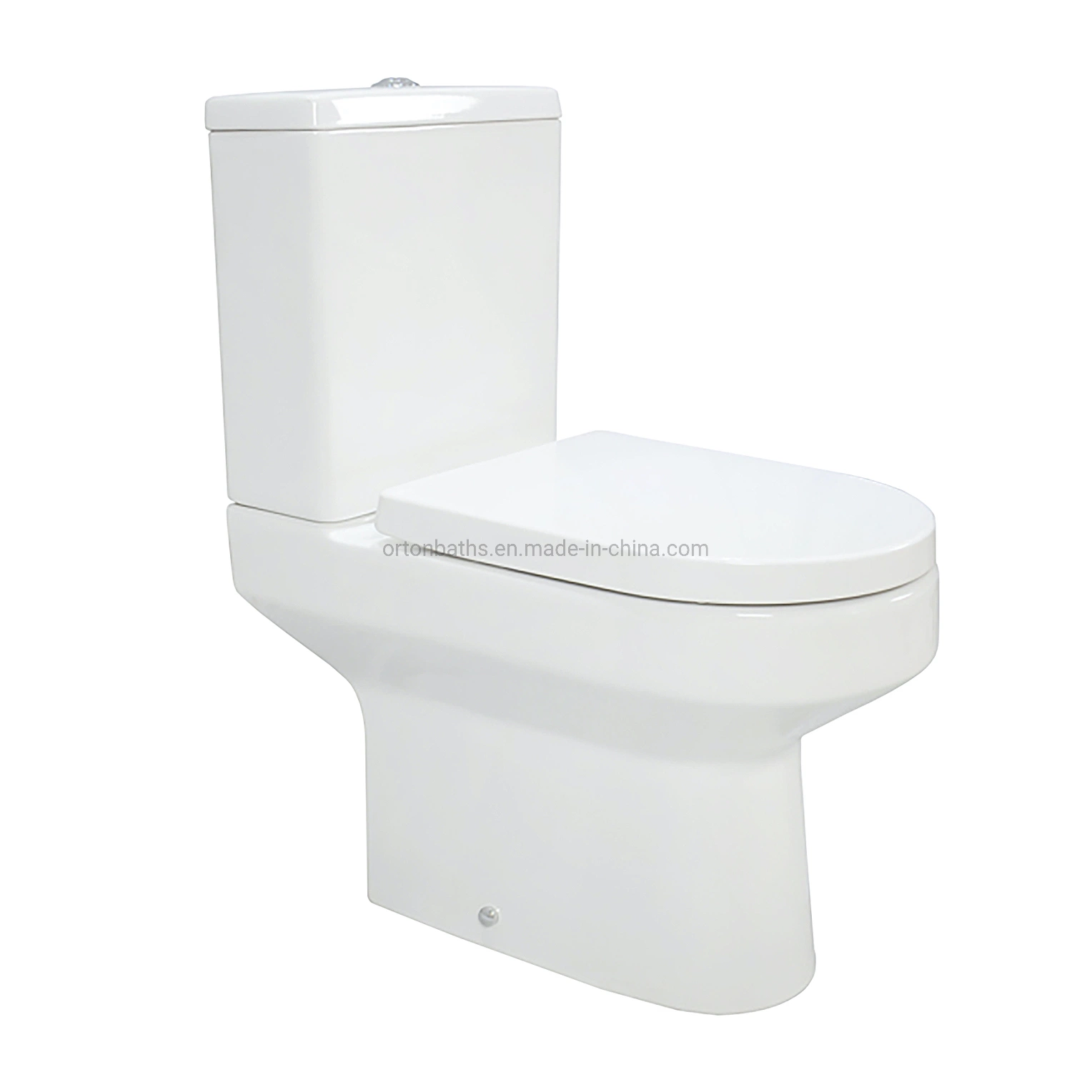 Ortonbath Dual Flush Toilet, UF Soft Closing Seat, Oval Bathrooms Comfort Height Back to Wall Toilet Two Piece Toilet