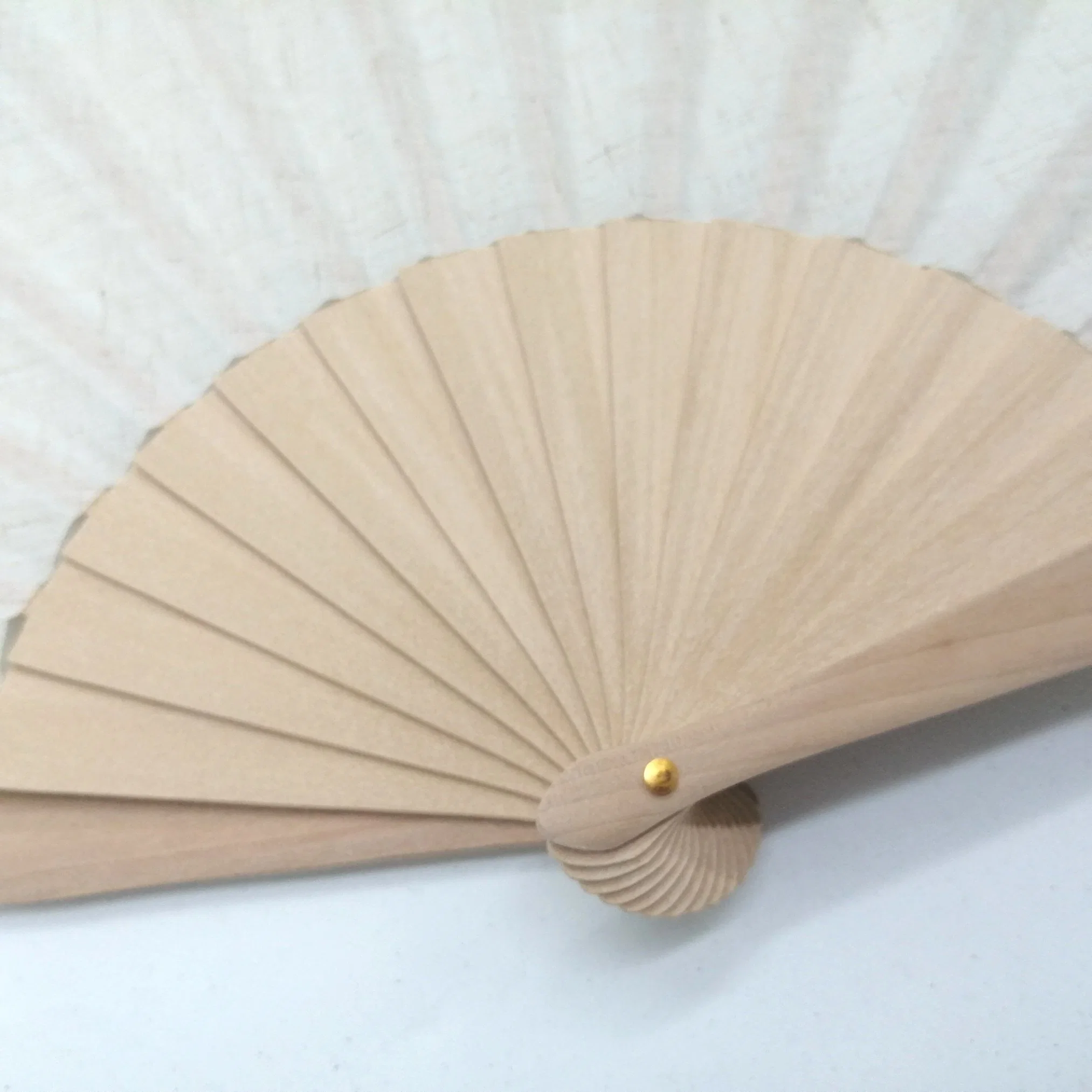 White Paper Hand Held Fan Bamboo Paper Folding Fans for Wedding Fans Dancing Party DIY Craft Fan