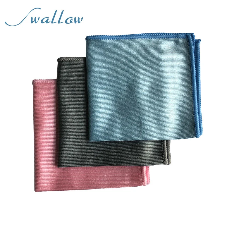 Microfiber Glass Cleaning Cloth 30*30 Three Colors for Wine Glasses or Dishes Cleaning