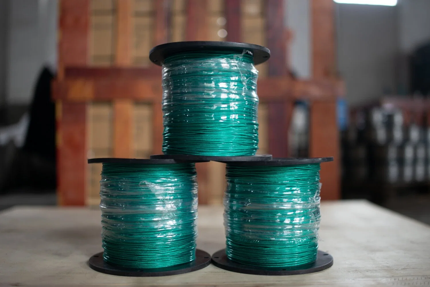 Cuerda de alambres de acero galvanizado alambre recubierto de PVC Cuerdas de acero galvanizado de 6X19 Cable metálico con revestimiento de plástico