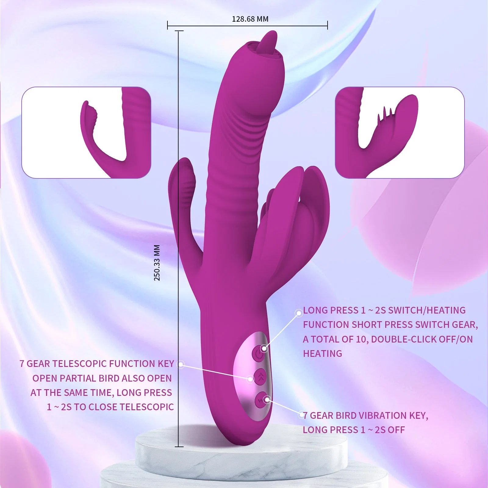 Powerful Clitoris Vibrator Rabbit Adult Product for Women G Spot Rabbit Vibrator Clit Rabbit Vibrators for Female Sex Toys