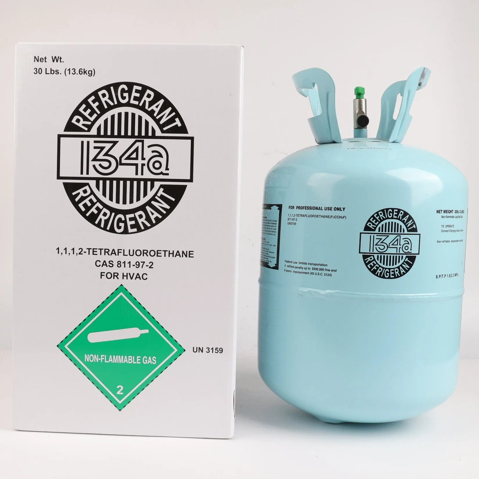 Netural Packing Refrigerant Gas R134A for Foaming Agents and Aerosol Propellants in Cosmetics