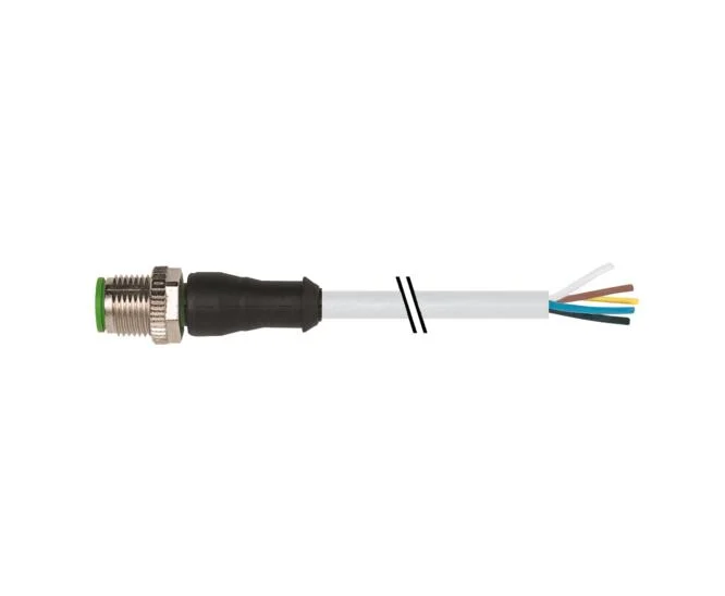 Murrelektronik 7000-12041-2250100 Gray Jacket Color - IP65 / IP66K / IP67 M12 Male 0&deg; a-Cod. with Cable